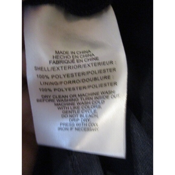 Jones New York Women’s Blouse Sz L Navy Textured Sheer Overlay 3/4 Sleeve Tunic - Picture 7 of 8